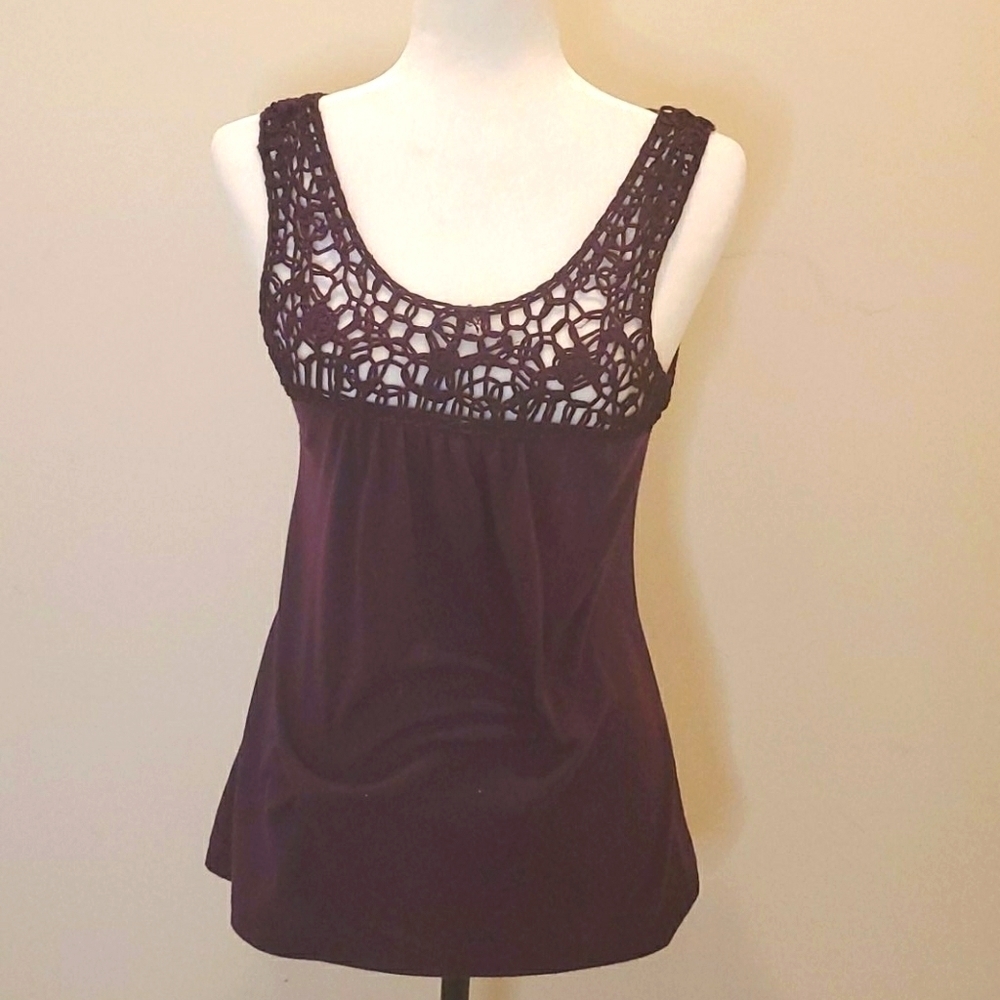 Purple Macrame Tank Top